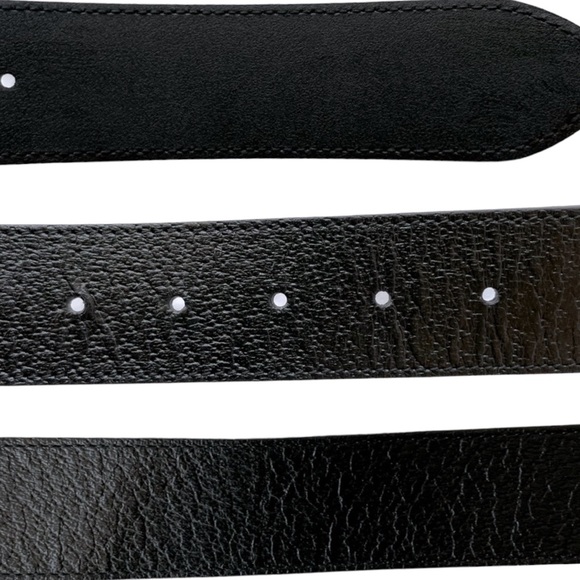 AUTHENTIC GUCCI WIDE LEATHER BELT WITH DOUBLE G BUCKLE SIZE 75 MSRP$778 AFTERTAX - Picture 6 of 16